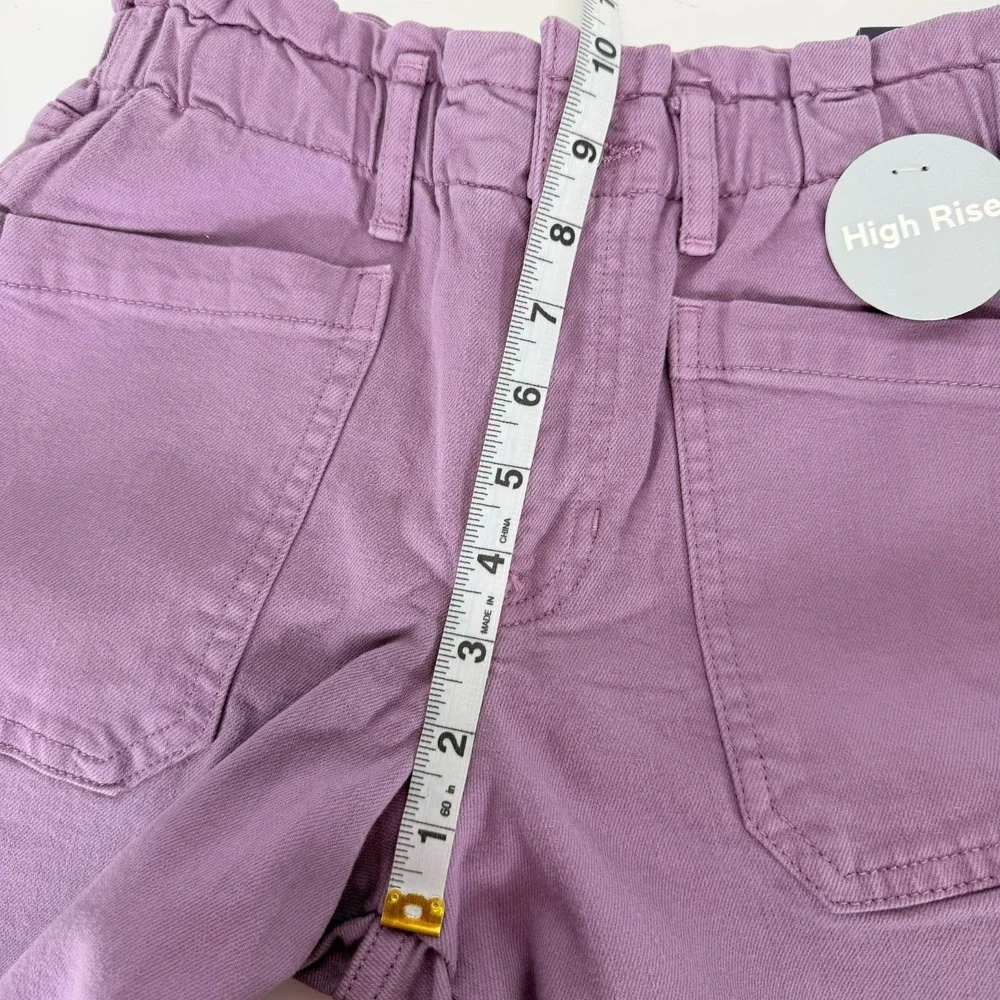 GAP NWT Girls High-Rise Elastic Paperbag Waist Denim Lavendar Mom Jeans Size 12